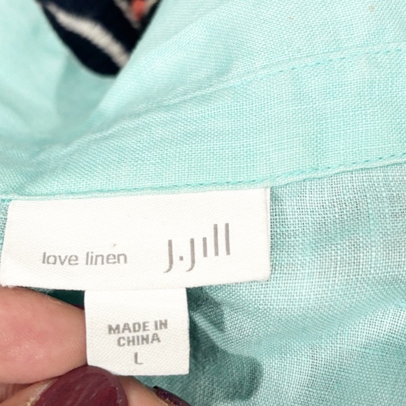 J. Jill Light Blue Linen Top - Picture 7 of 7